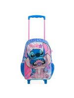 Mochila de rodinha infantil feminina stitch azul