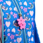 Mochila de rodinha infantil feminina stitch azul