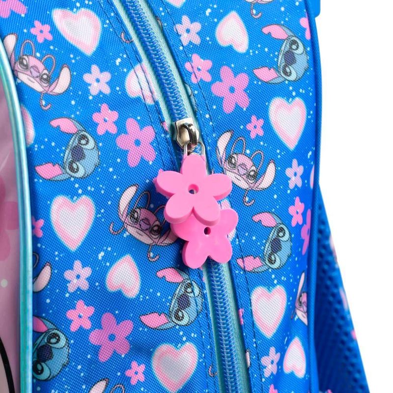 Mochila de rodinha infantil feminina stitch azul