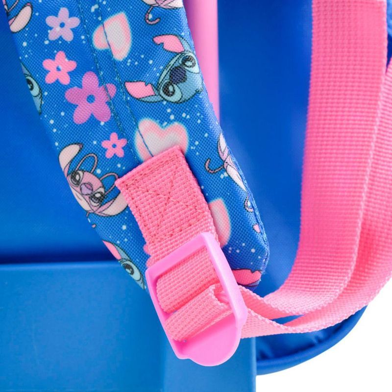 Mochila de rodinha infantil feminina stitch azul