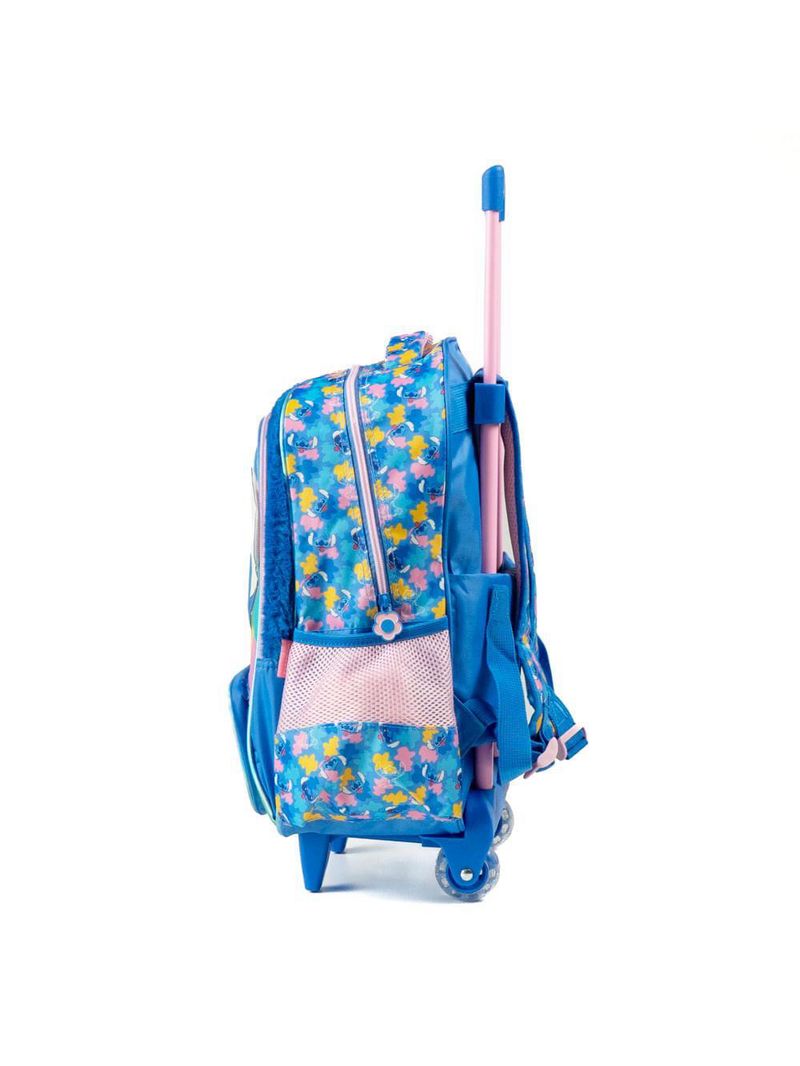 Mochila de rodinha infantil stitch azul