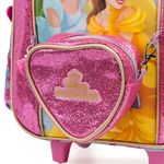 Mochila de rodinha infantil feminina princesas rosa