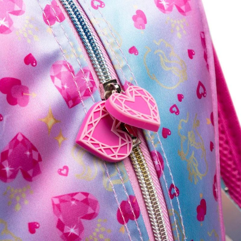 Mochila de rodinha infantil feminina princesas rosa