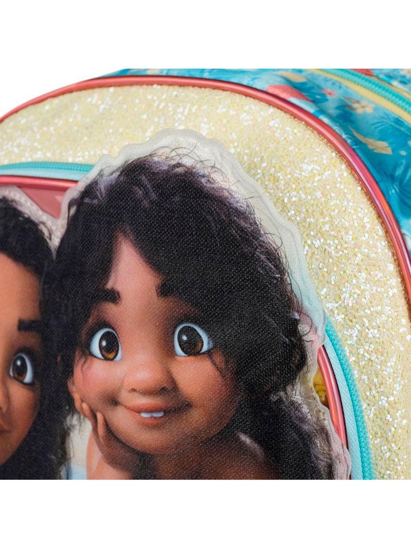 Mochila de rodinha infantil feminina moana azul