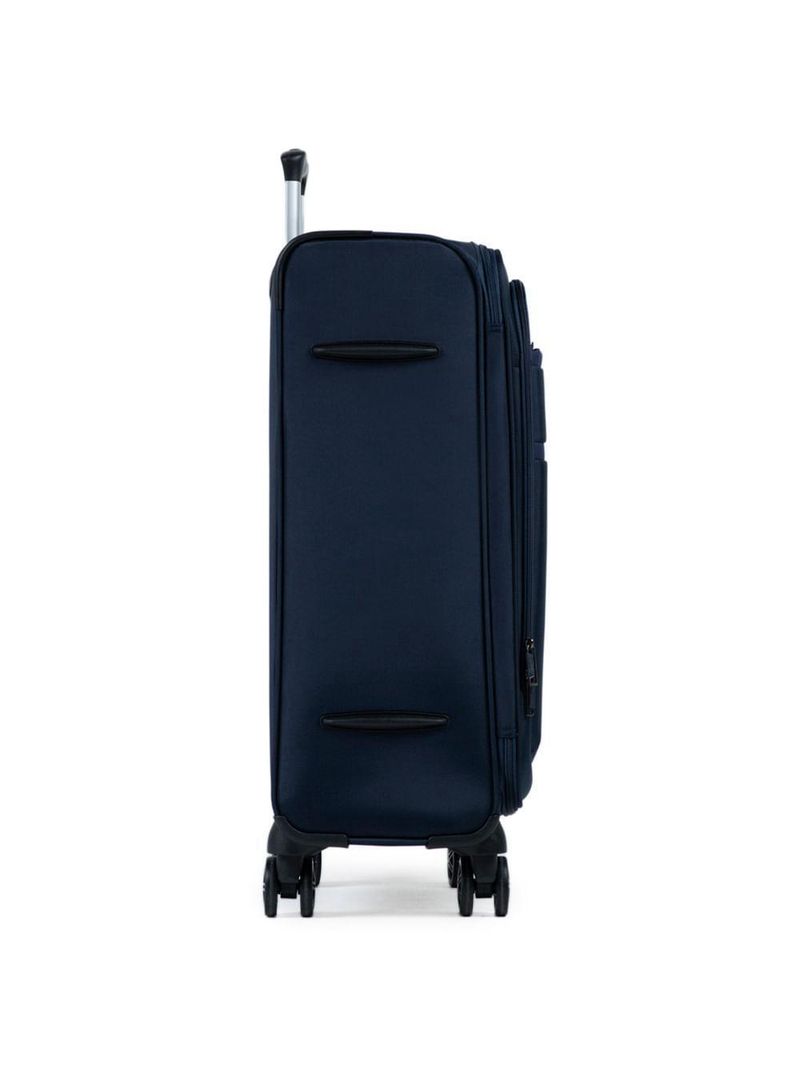 Mala média 23kg poliéster 4 rodas 26" lyon azul escuro