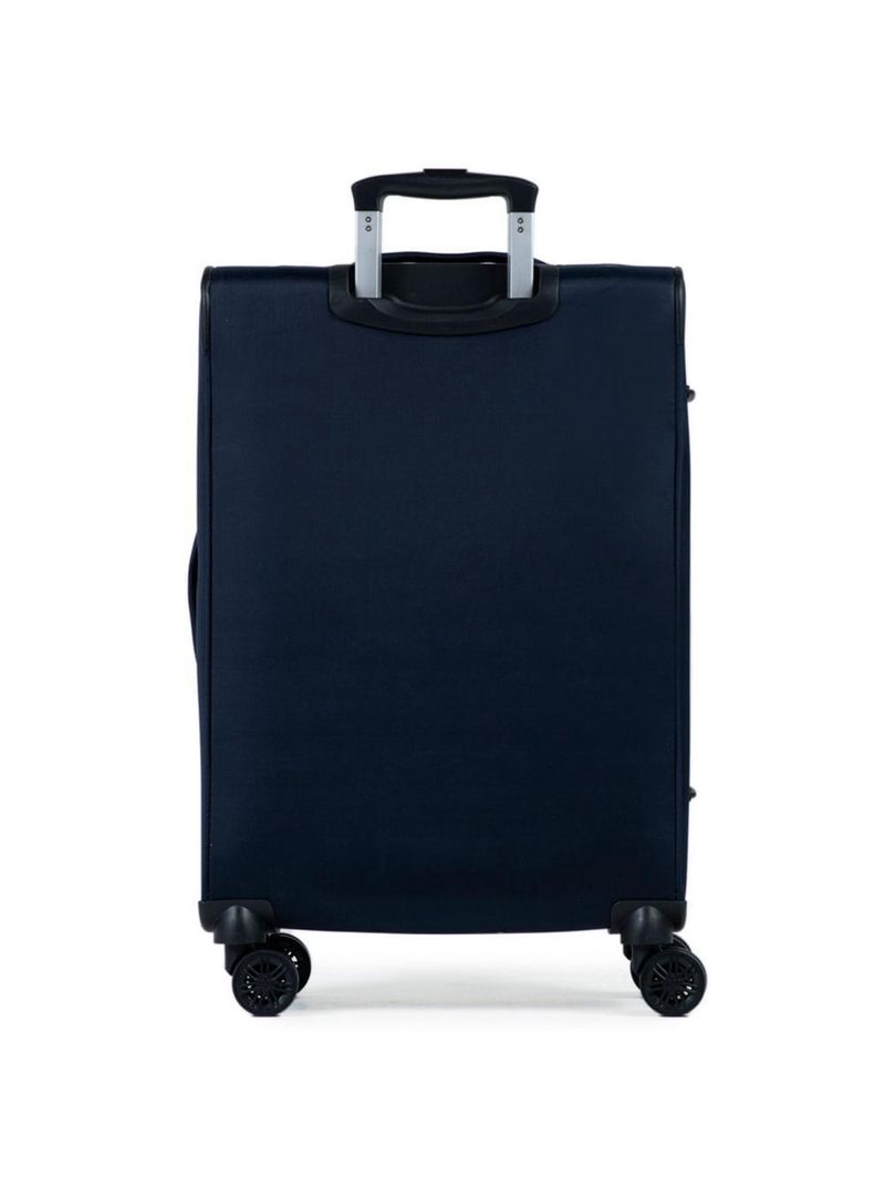 Mala média 23kg poliéster 4 rodas 26" lyon azul escuro