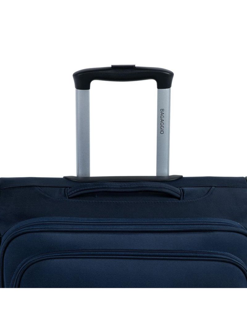 Mala média 23kg poliéster 4 rodas 26" lyon azul escuro