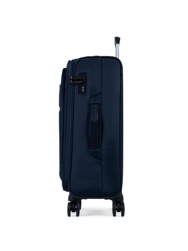 Mala média 23kg poliéster 4 rodas 26" lyon azul escuro