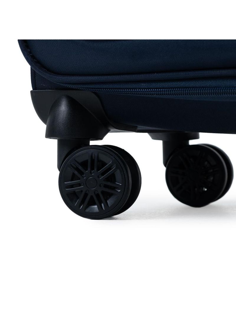 Mala média 23kg poliéster 4 rodas 26" lyon azul escuro