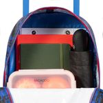 Mochila de rodinha infantil masculina homem aranha azul