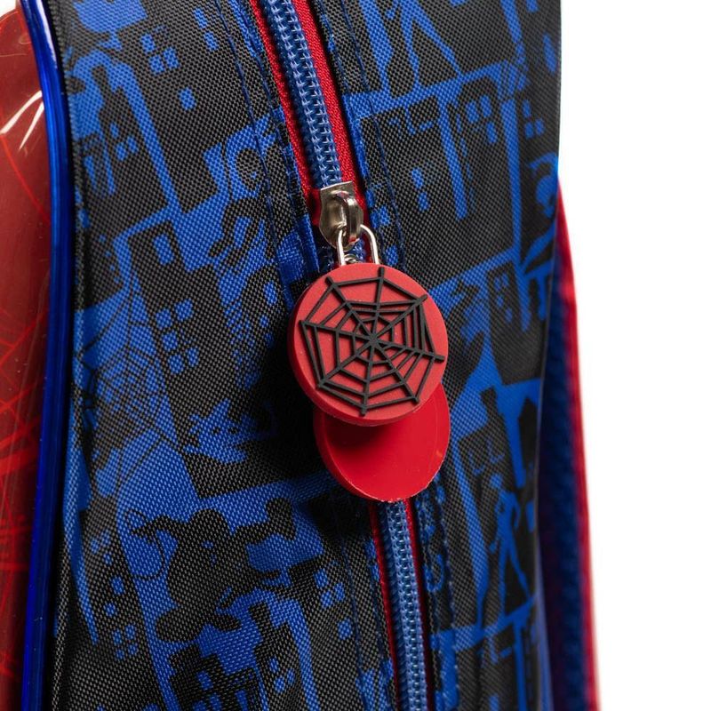 Mochila de rodinha infantil masculina homem aranha azul