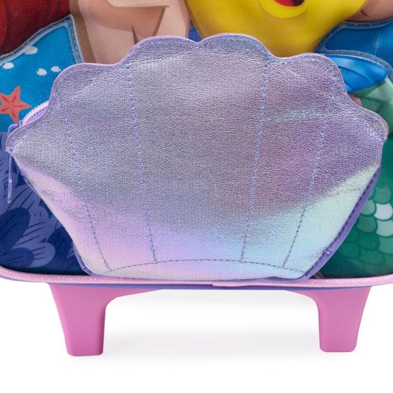 Mochila de rodinha infantil feminina ariel  e linguado
