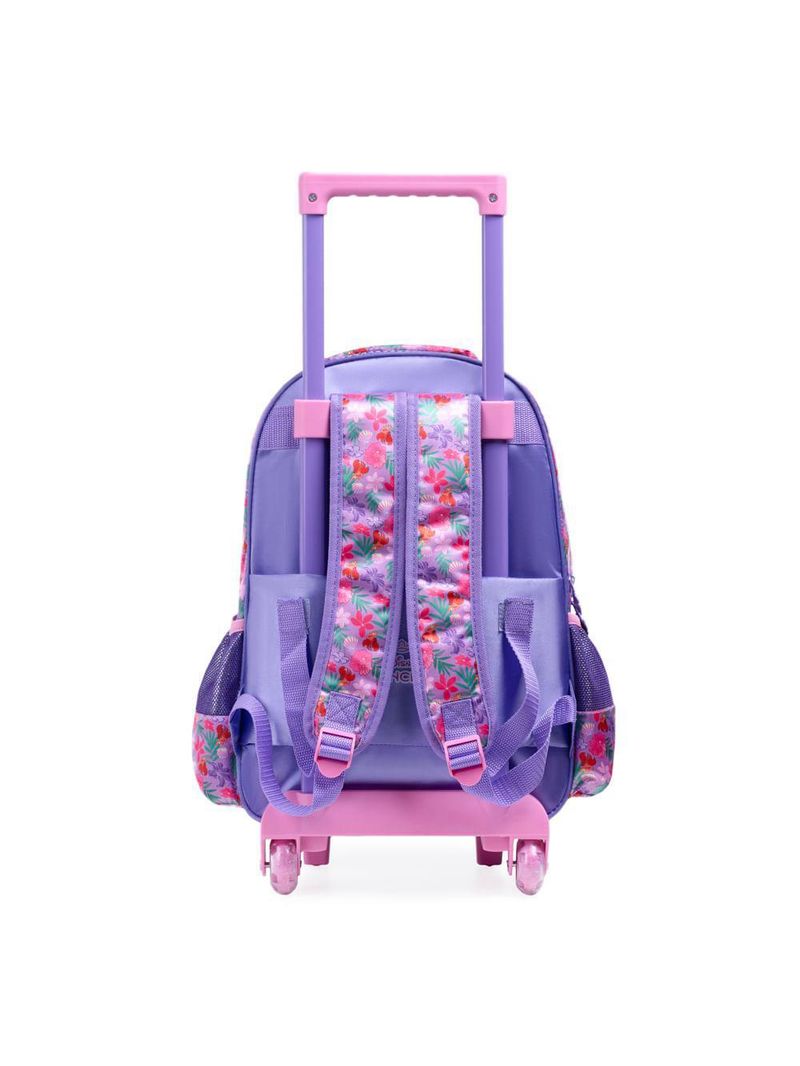 Mochila de rodinha infantil feminina ariel  e linguado