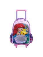 Mochila de rodinha infantil feminina ariel  e linguado