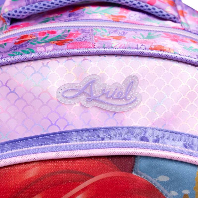 Mochila de rodinha infantil feminina ariel  e linguado