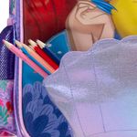 Mochila de rodinha infantil feminina ariel  e linguado