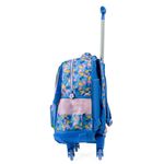 Mochila de 4 rodinhas infantil feminina stitch azul