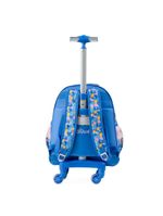 Mochila de 4 rodinhas infantil feminina stitch azul