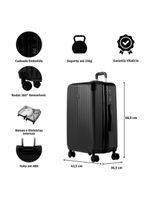 Mala média 23 kg abs 4 rodas turquia ii preta