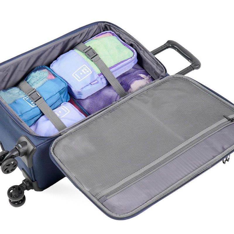 Mala grande 32 kg poliéster 4 rodas edimburgo azul