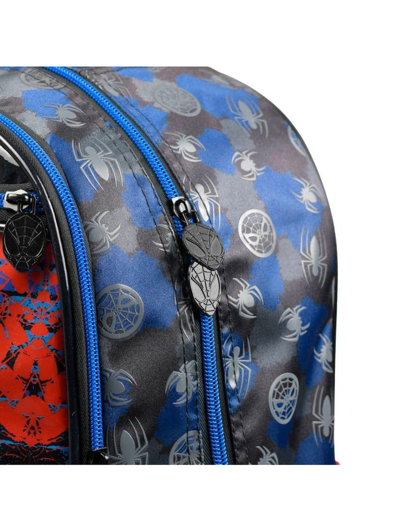 Mochila de 4 rodinhas  homem aranha azul escuro
