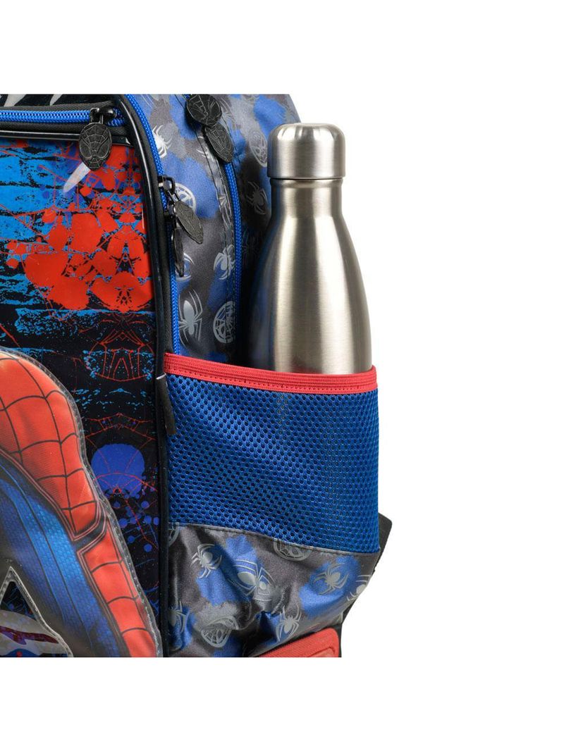 Mochila de 4 rodinhas  homem aranha azul escuro