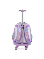 Mochila com 4 rodinhas infantil feminina frozen azul claro