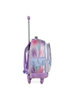 Mochila com 4 rodinhas infantil feminina frozen azul claro