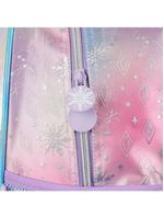 Mochila com 4 rodinhas infantil feminina frozen azul claro