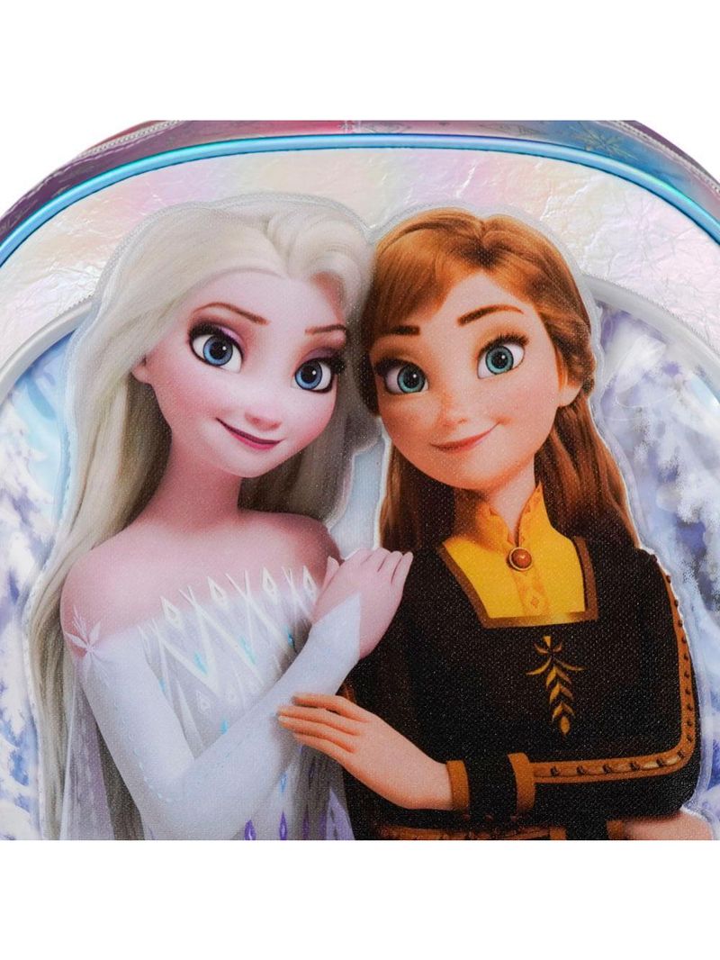 Mochila com 4 rodinhas infantil feminina frozen azul claro