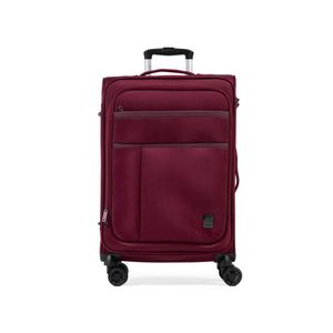 Mala média 23kg poliéster 4 rodas 26" lyon vinho