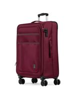 Mala média 23kg poliéster 4 rodas 26" lyon vinho