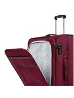 Mala média 23kg poliéster 4 rodas 26" lyon vinho