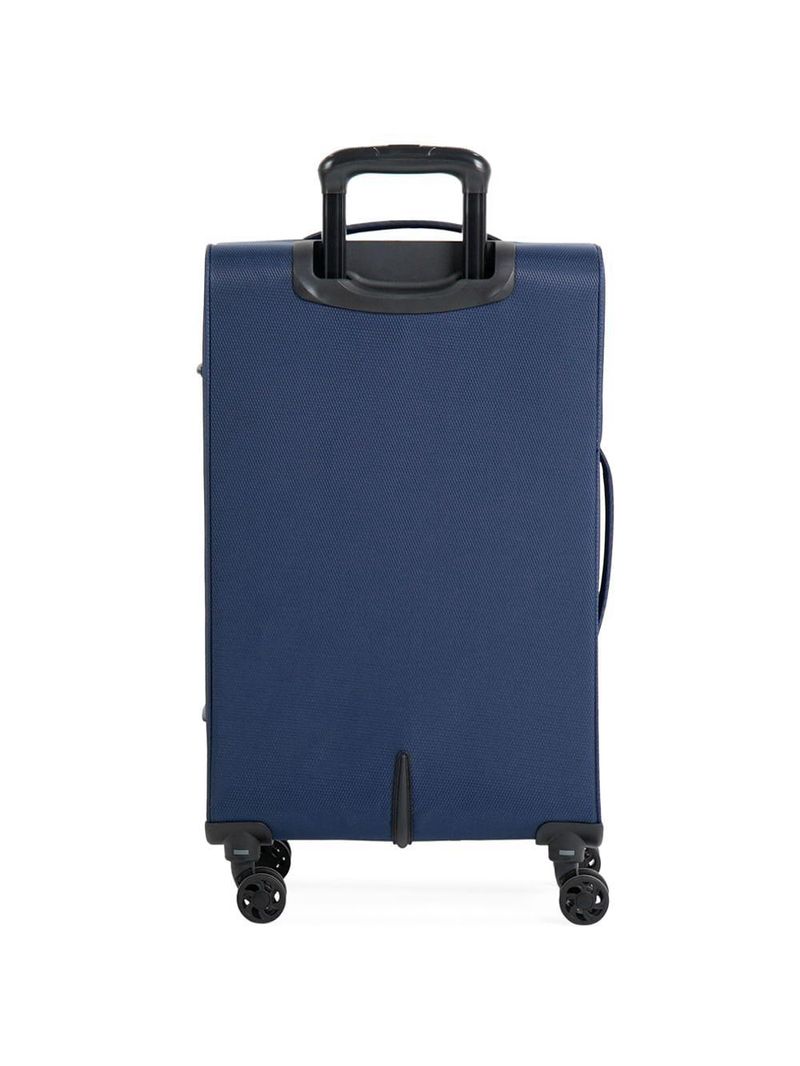 Mala média 23kg poliéster 4 rodas 25,5" edimburgo azul