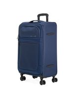 Mala média 23kg poliéster 4 rodas 25,5" edimburgo azul