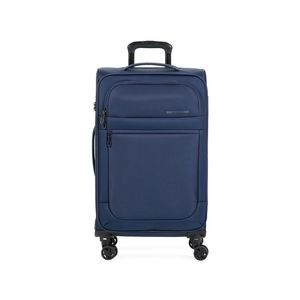 Mala média 23kg poliéster 4 rodas 25,5" edimburgo azul