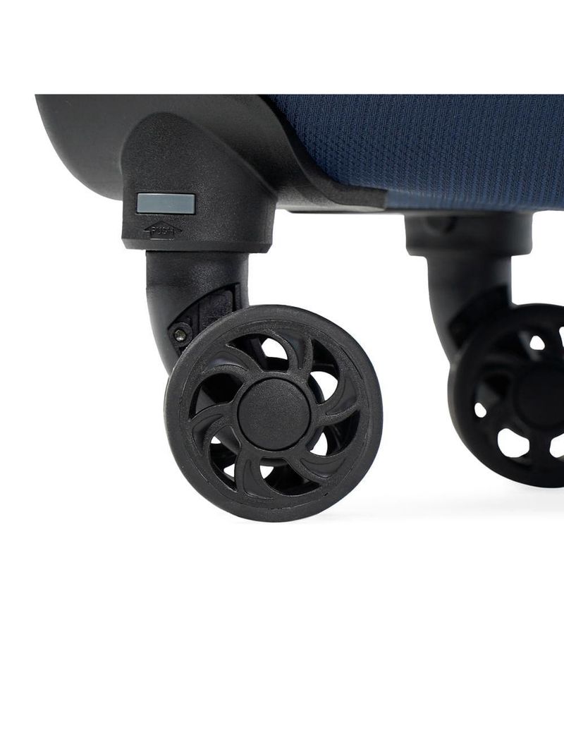 Mala média 23kg poliéster 4 rodas 25,5" edimburgo azul