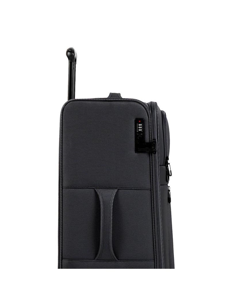 Mala média 23 kg poliéster 4 rodas 23" edimburgo preta