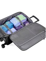 Mala média 23 kg poliéster 4 rodas 23" edimburgo preta
