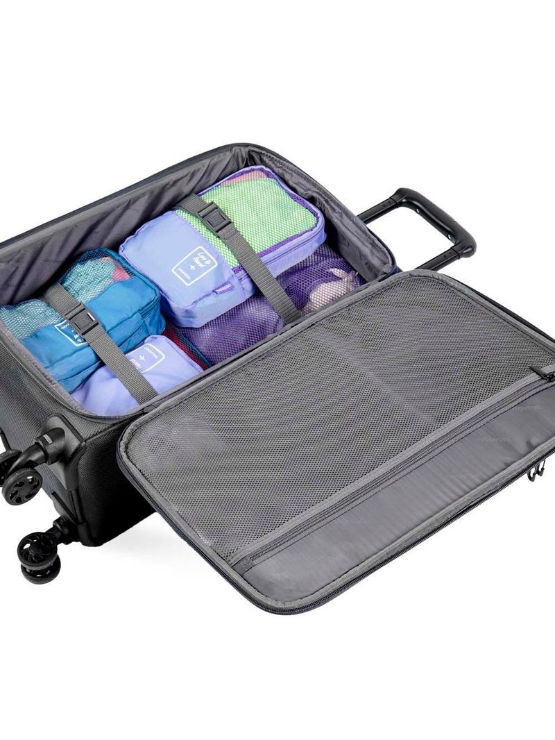 Mala média 23 kg poliéster 4 rodas 23" edimburgo preta