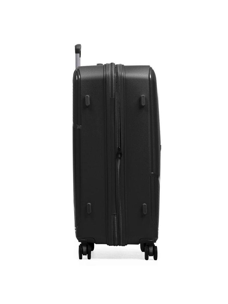 Mala de viagem grande 32 kg polipropileno 4 rodas seul preta