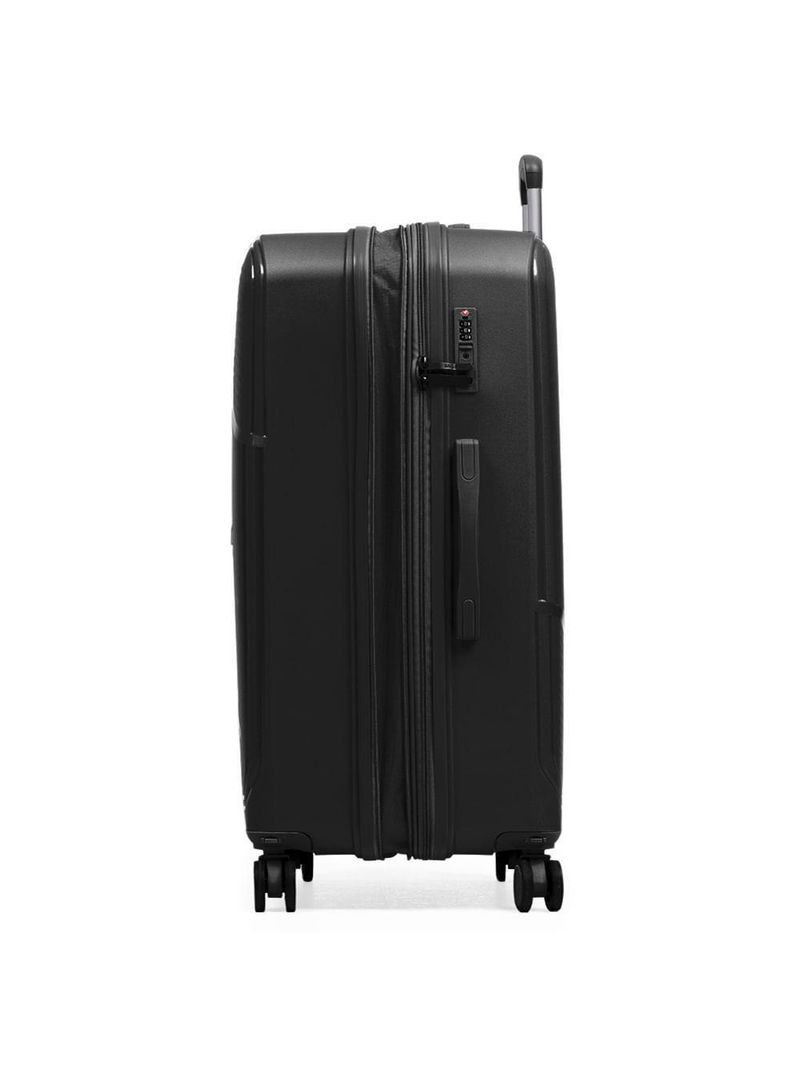 Mala de viagem grande 32 kg polipropileno 4 rodas seul preta