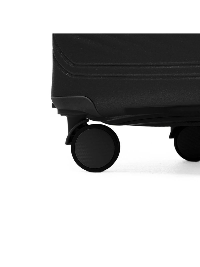 Mala de viagem grande 32 kg polipropileno 4 rodas seul preta