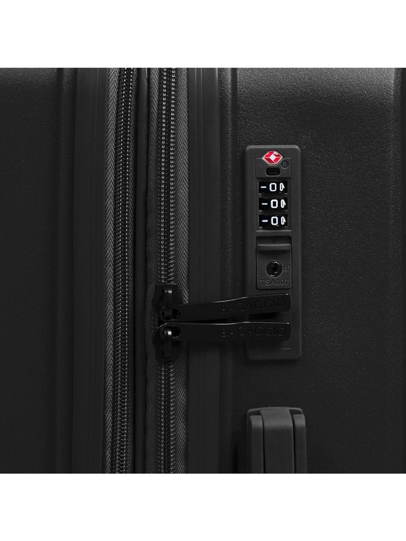 Mala de viagem grande 32 kg polipropileno 4 rodas seul preta