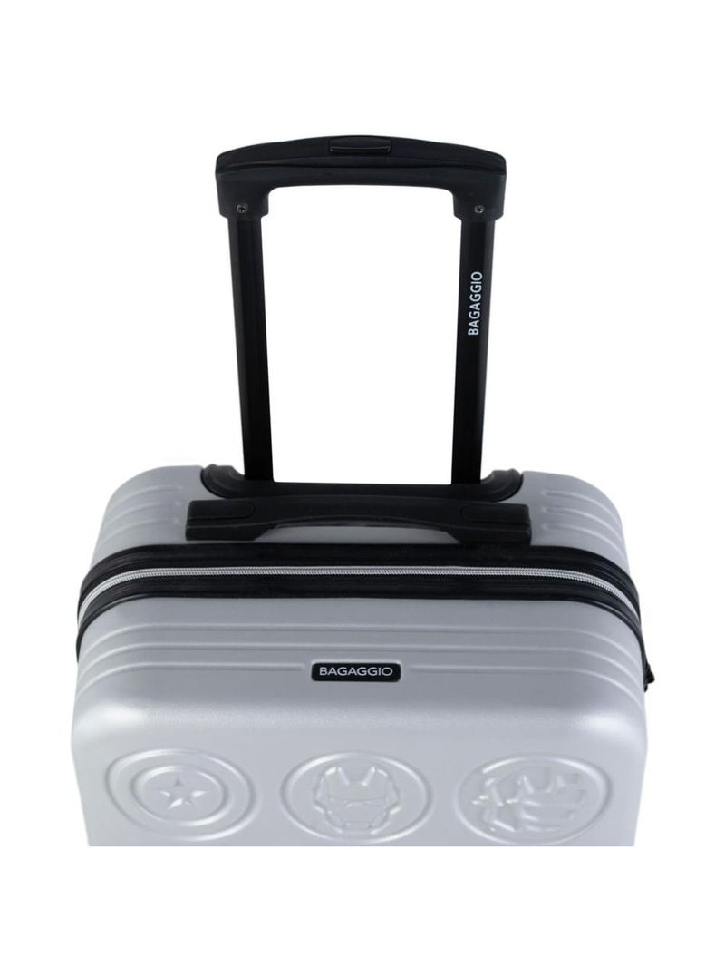 Mala de bordo 10 kg abs 4 rodas vingadores prata