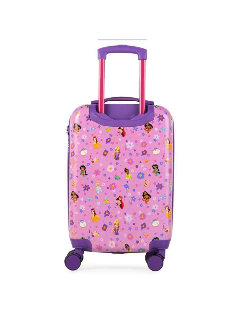 Mala de bordo 10 kg abs 4 rodas princesas disney rosa