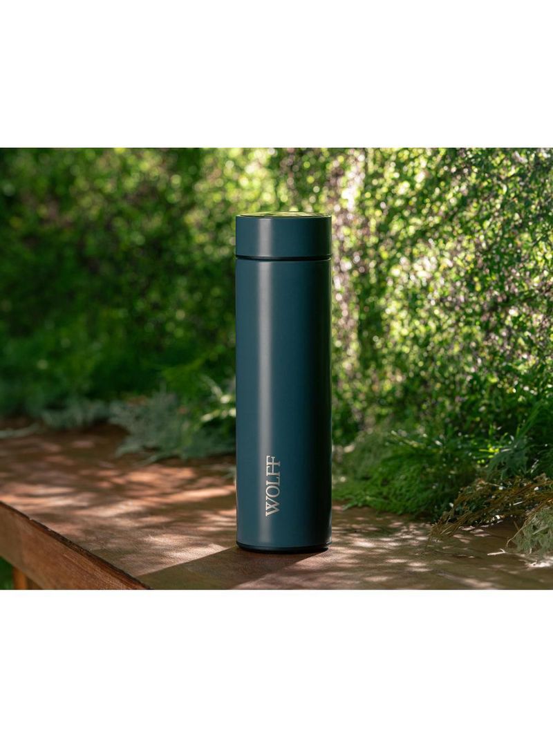 Garrafa térmica wolff de aço inox azul 500ml