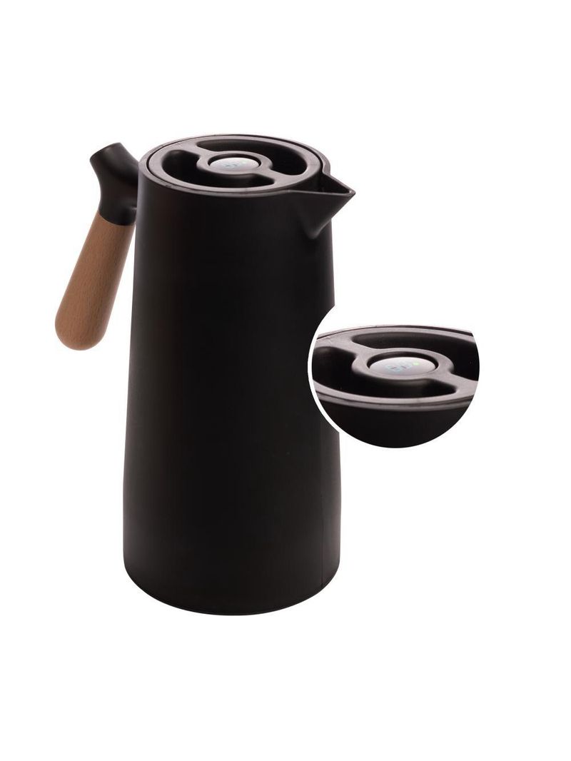 Garrafa térmica wolff nórdica de plástico com cabo preta 1l