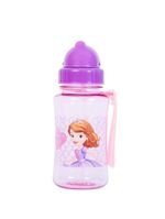 Garrafa escolar 350ml princesinha sofia com canudo lilás