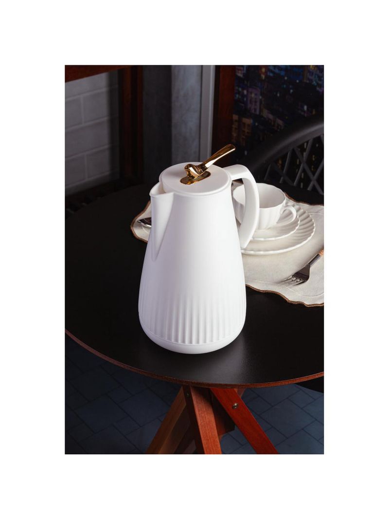 Garrafa térmica wolff new bird de plástico branca 1l